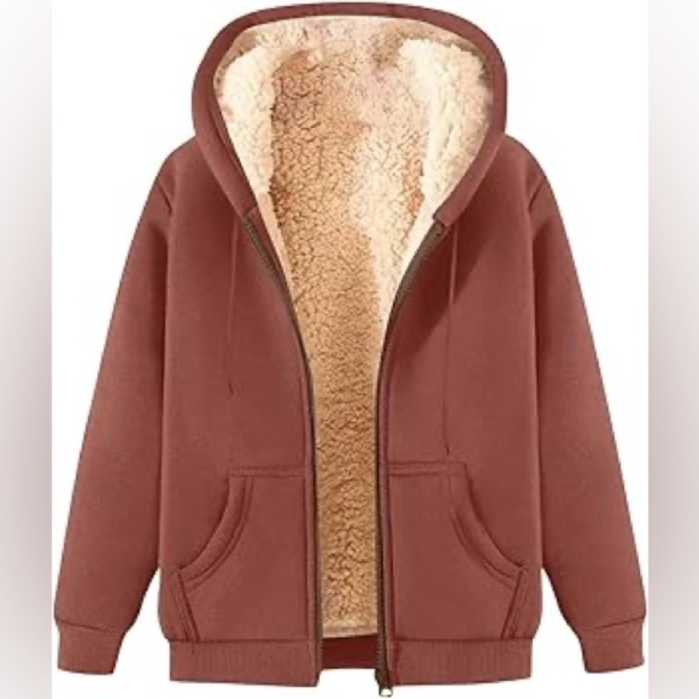 Yeokou women's sherpa-lined zip-up hoodie - Picture 2 of 3